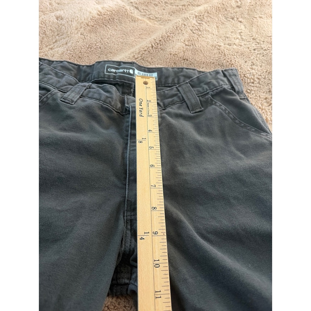 Carhartt Relaxed Fit Work Pants Mens 32x30 Dark Gray Charcoal Canvas Utility - Picture 6 of 8